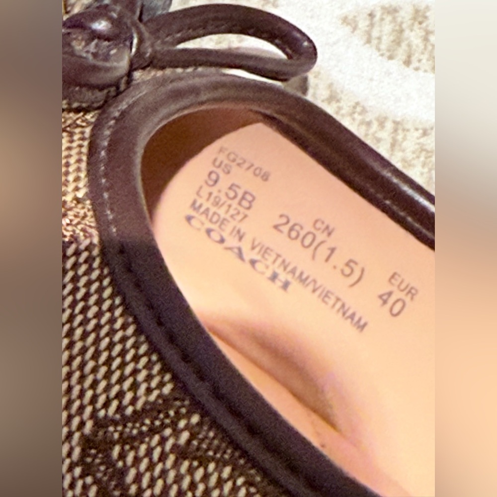 Coach flats Benni Sig Jacq Flat 9.5 monogram brown - Picture 9 of 12